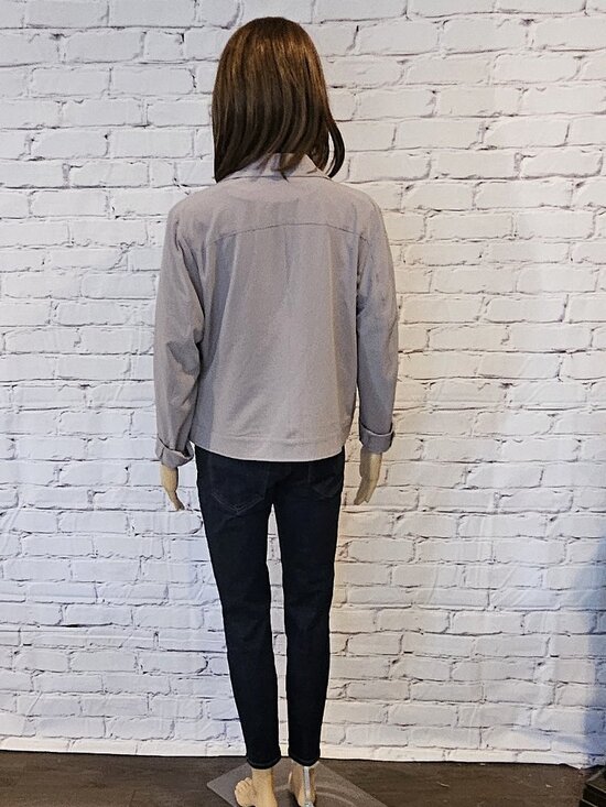 CLEO - Gray lightweight bomber style jacket - Picture 10 of 11